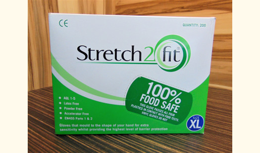 Stretch2Fit Latex-Free Unpowdered Gloves - XL Green - 200 Pack
